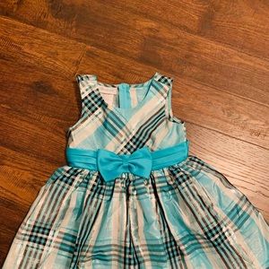 Bonnie Jean Plaid Metallic Dress